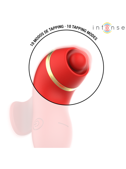 INTENSE - PATTY ESTIMULADOR CON 4 CABEZALES, SUCCIÓN, TAPPING, TICKLING Y LICKING