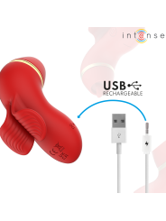 INTENSE - PATTY ESTIMULADOR CON 4 CABEZALES, SUCCIÓN, TAPPING, TICKLING Y LICKING