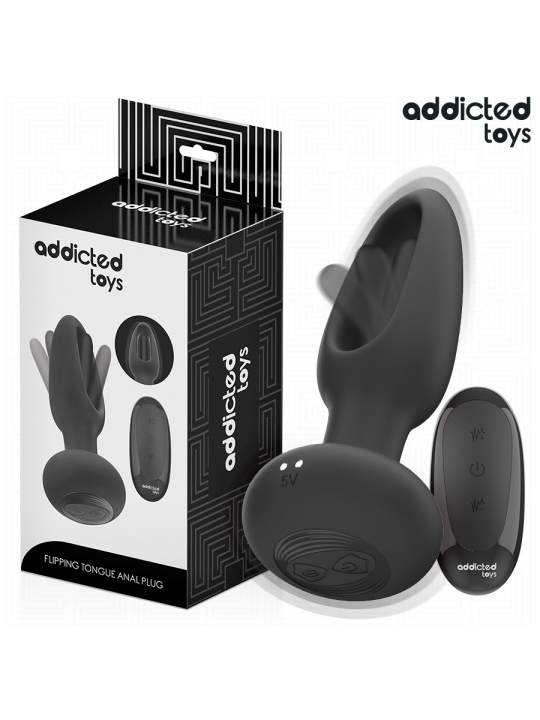 ADDICTED TOYS - PLUG ANAL CON LENGUA VIBRADORA Y CONTROL REMOTO