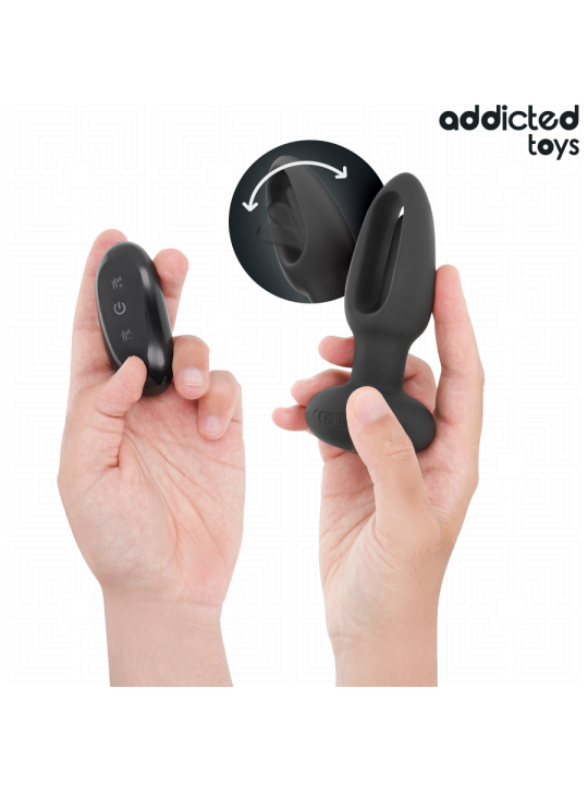 ADDICTED TOYS - PLUG ANAL CON LENGUA VIBRADORA Y CONTROL REMOTO