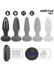 ADDICTED TOYS - PLUG ANAL CON LENGUA VIBRADORA Y CONTROL REMOTO