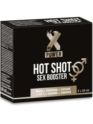 X POWER - HOT SHOT SEX BOOSTER AUMENTO LÍBIDO 3 X 20 ML