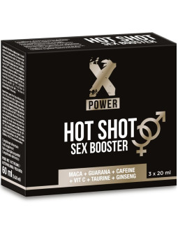 X POWER - HOT SHOT SEX BOOSTER AUMENTO LÍBIDO 3 X 20 ML