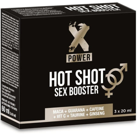 X POWER - HOT SHOT SEX BOOSTER AUMENTO LÍBIDO 3 X 20 ML