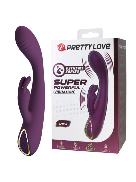 PRETTY LOVE - EMMA VIBRADOR CON ESTIMULADOR RABBIT MORADO