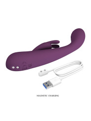 PRETTY LOVE - EMMA VIBRADOR CON ESTIMULADOR RABBIT MORADO