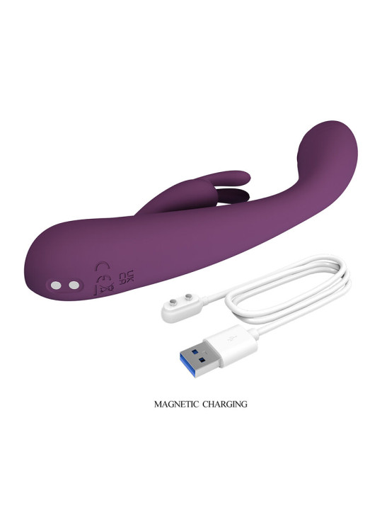 PRETTY LOVE - EMMA VIBRADOR CON ESTIMULADOR RABBIT MORADO