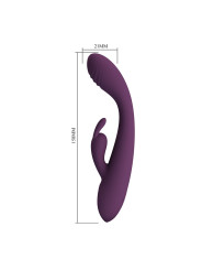 PRETTY LOVE - EMMA VIBRADOR CON ESTIMULADOR RABBIT MORADO