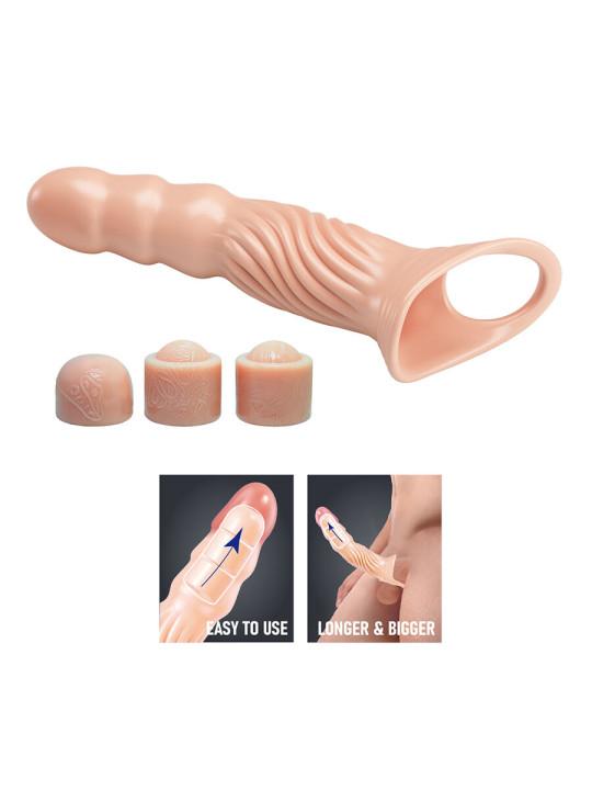 PRETTY LOVE - FUNDA PARA PENE TEXTURIZADA CON EXTENSORES