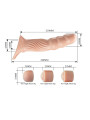 PRETTY LOVE - FUNDA PARA PENE TEXTURIZADA CON EXTENSORES