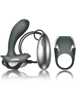 CLIMAXIMUM - EXCITE KIT ANILLO PARA PENE + MASAJEADOR PRÓSTATA CON CABLE