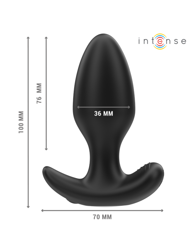 INTENSE - JOEY PLUG ANAL 10 VIBRACIONES NEGRO CONTROL REMOTO