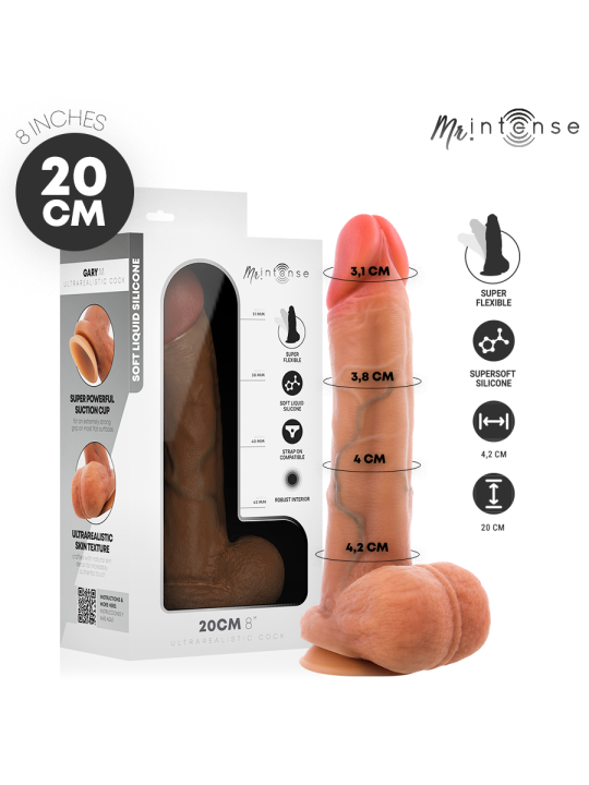MR INTENSE - GARY M DILDO SILICONA 20 CM -Ø- 4.2 CM
