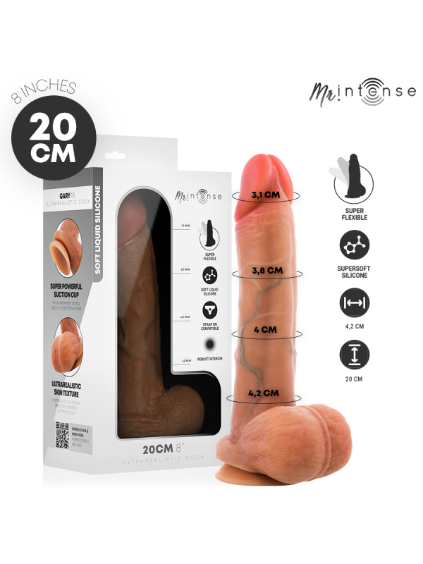 MR INTENSE - GARY M DILDO SILICONA 20 CM -Ø- 4.2 CM