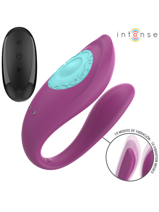 INTENSE - ANNIE ESTIMULADOR & VIBRADOR FORMA DE U MORADO CONTROL REMOTO