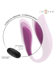 INTENSE - ANNIE ESTIMULADOR & VIBRADOR FORMA DE U MORADO CONTROL REMOTO