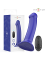 INTENSE - VICTORIA VIBRADOR CON VENTOSA 10 VIBRACIONES AZUL OSCURO CONTROL REMOTO