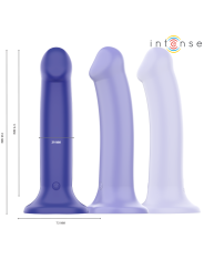 INTENSE - VICTORIA VIBRADOR CON VENTOSA 10 VIBRACIONES AZUL OSCURO CONTROL REMOTO