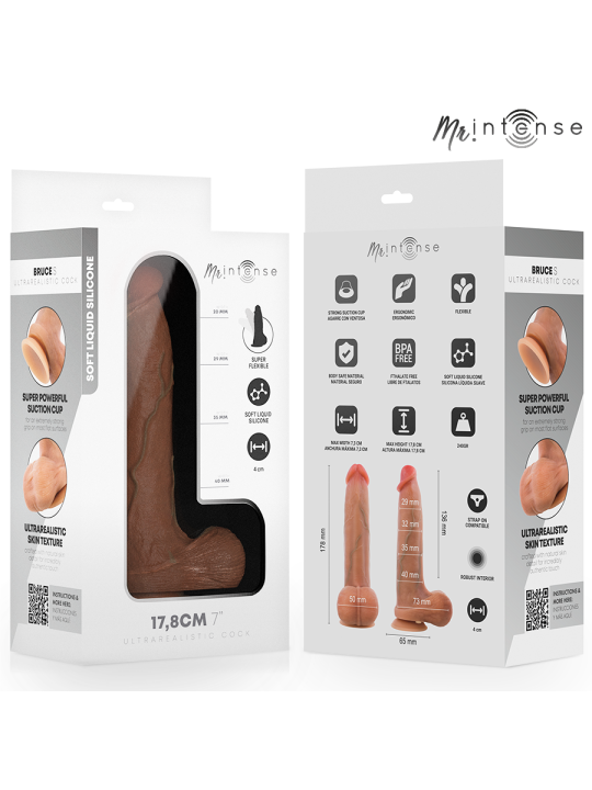 MR INTENSE - BRUCE S DILDO SILICONA 17.8 CM -Ø- 4 CM