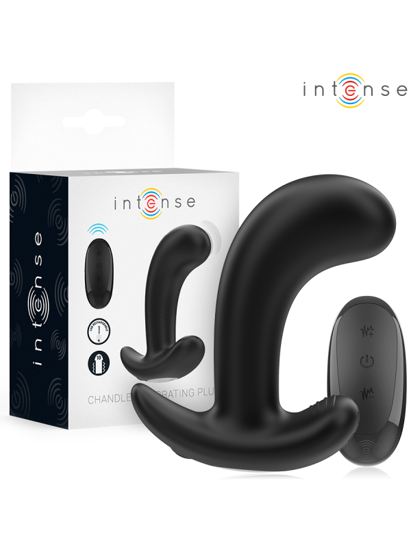 INTENSE - CHANDLER PLUG ANAL 10 VIBRACIONES NEGRO CONTROL REMOTO