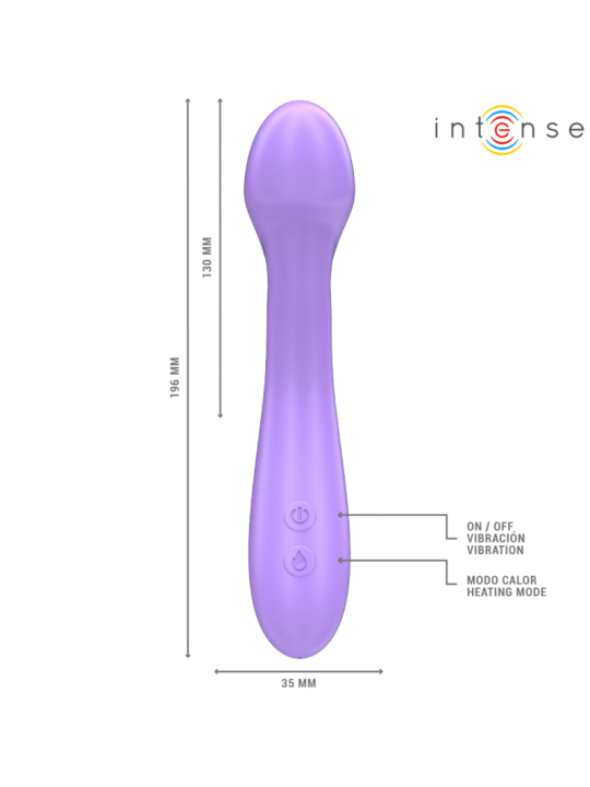 INTENSE - BECKY VIBRADOR 19 CM CALENTABLE 7 VIBRACIONES MORADO