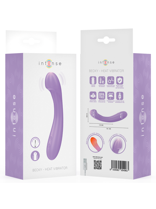 INTENSE - BECKY VIBRADOR 19 CM CALENTABLE 7 VIBRACIONES MORADO