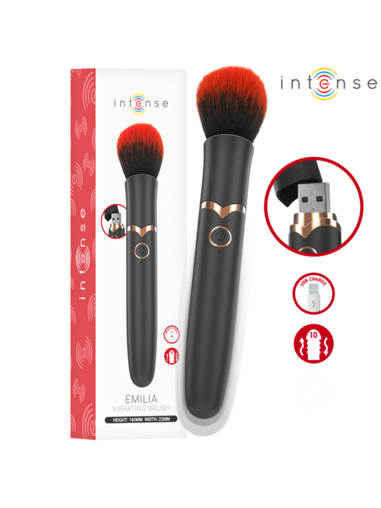 INTENSE - EMILIA VIBRADOR BROCHA 10 VIBRACIONES 16 CM