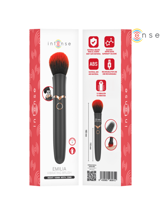 INTENSE - EMILIA VIBRADOR BROCHA 10 VIBRACIONES 16 CM
