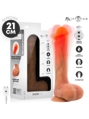 MR INTENSE - BRADLEY DILDO VIBRADOR SILICONA CON EFECTO CALOR Y CONTROL REMOTO 21 CM -Ø- 4.2 CM