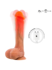 MR INTENSE - BRADLEY DILDO VIBRADOR SILICONA CON EFECTO CALOR Y CONTROL REMOTO 21 CM -Ø- 4.2 CM