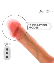MR INTENSE - BRADLEY DILDO VIBRADOR SILICONA CON EFECTO CALOR Y CONTROL REMOTO 21 CM -Ø- 4.2 CM
