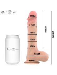 MR INTENSE - BRADLEY DILDO VIBRADOR SILICONA CON EFECTO CALOR Y CONTROL REMOTO 21 CM -Ø- 4.2 CM