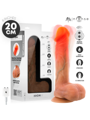 MR INTENSE - LOGAN DILDO VIBRADOR SILICONA CON EFECTO CALOR Y CONTROL REMOTO 20 CM -Ø- 4.1 CM