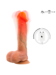 MR INTENSE - LOGAN DILDO VIBRADOR SILICONA CON EFECTO CALOR Y CONTROL REMOTO 20 CM -Ø- 4.1 CM