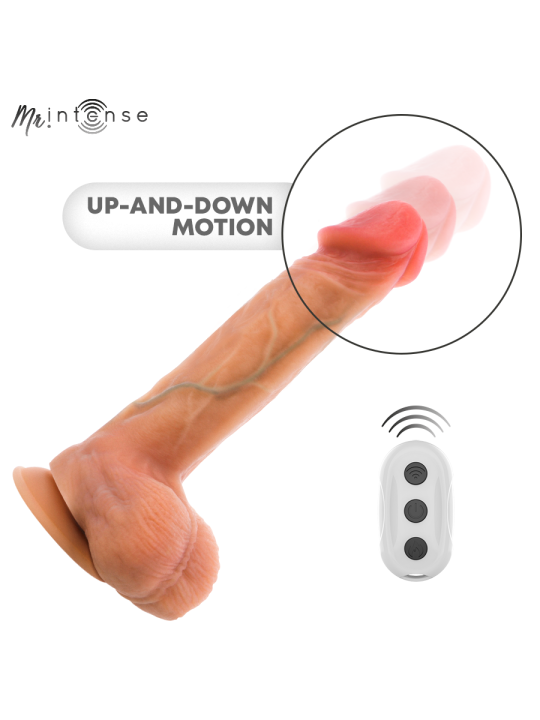 MR INTENSE - LOGAN DILDO VIBRADOR SILICONA CON EFECTO CALOR Y CONTROL REMOTO 20 CM -Ø- 4.1 CM