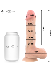 MR INTENSE - LOGAN DILDO VIBRADOR SILICONA CON EFECTO CALOR Y CONTROL REMOTO 20 CM -Ø- 4.1 CM