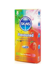 Skins: 8 preservativos premium de cuatro sabores