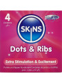 SKINS - DOTS & RIBS PRESERVATIVOS PREMIUM PACK 4