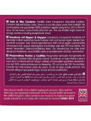 SKINS - DOTS & RIBS PRESERVATIVOS PREMIUM PACK 4