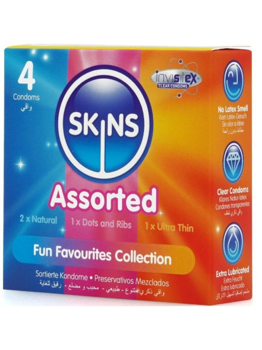 SKINS - SURTIDO PRESERVATIVOS PREMIUM PACK 4