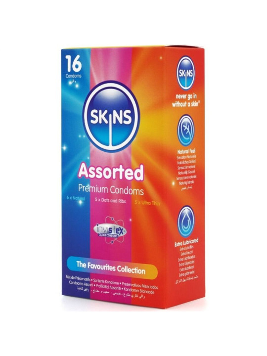 SKINS - SURTIDO PRESERVATIVOS PREMIUM PACK 16