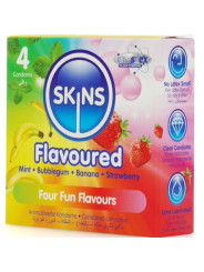 Skins: 4 preservativos premium de cuatro sabores
