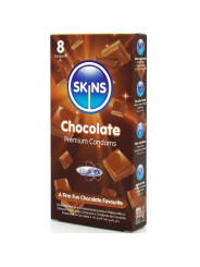 SKINS - PRESERVATIVOS PREMIUM SABOR CHOCOLATE PACK 8