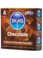 SKINS - PRESERVATIVOS PREMIUM SABOR CHOCOLATE PACK 4