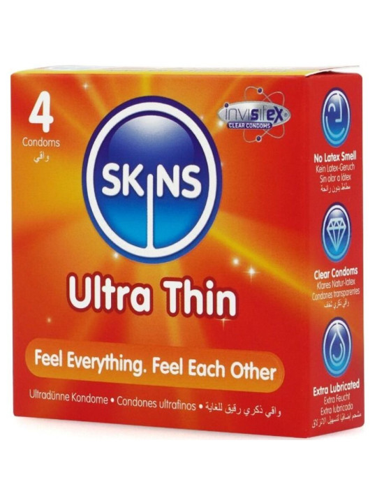 SKINS - ULTRAFINOS PRESERVATIVOS PREMIUM PACK 4