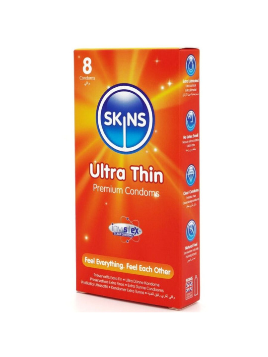 SKINS - ULTRAFINOS PRESERVATIVOS PREMIUM PACK 8