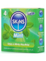SKINS - PRESERVATIVOS PREMIUM SABOR MENTA PACK 4