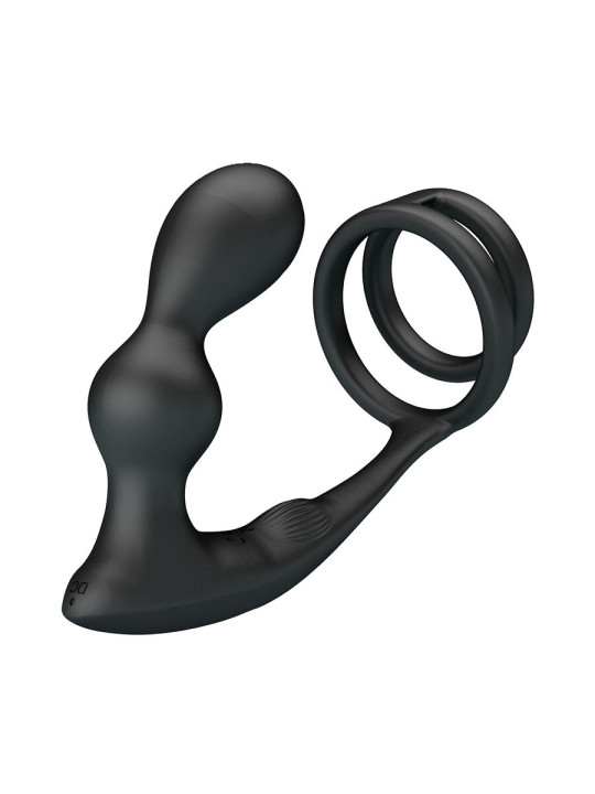 MR PLAY - ANILLO PARA PENE CON PLUG ANAL CON VIBRACIÓN CONTROL REMOTO