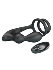 MR PLAY - ANILLO PARA PENE CON PLUG ANAL CON VIBRACIÓN CONTROL REMOTO