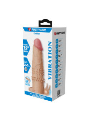 PRETTY LOVE - QUILLON FUNDA PARA PENE CON ESTIMULADOR DE CLÍTORIS Y VIBRACIÓN